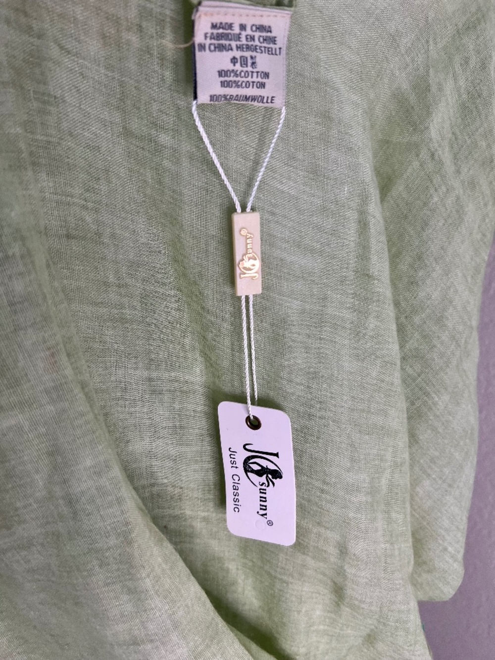 JC Sunny lightweight Ruana in sage - Picture 3 of 3